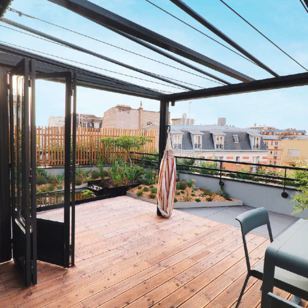 Terrasse en bois de châtaignier