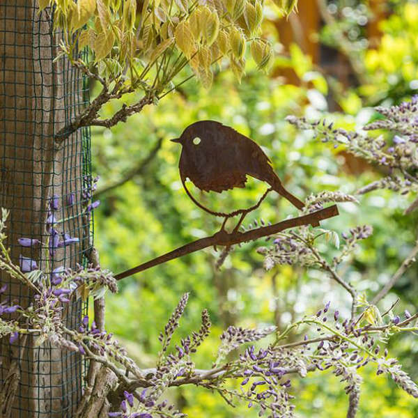 Rouge-gorge oiseau en métal