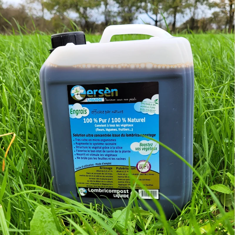 TERSEN liquide, pur jus de lombricompost, bidon de 5 L