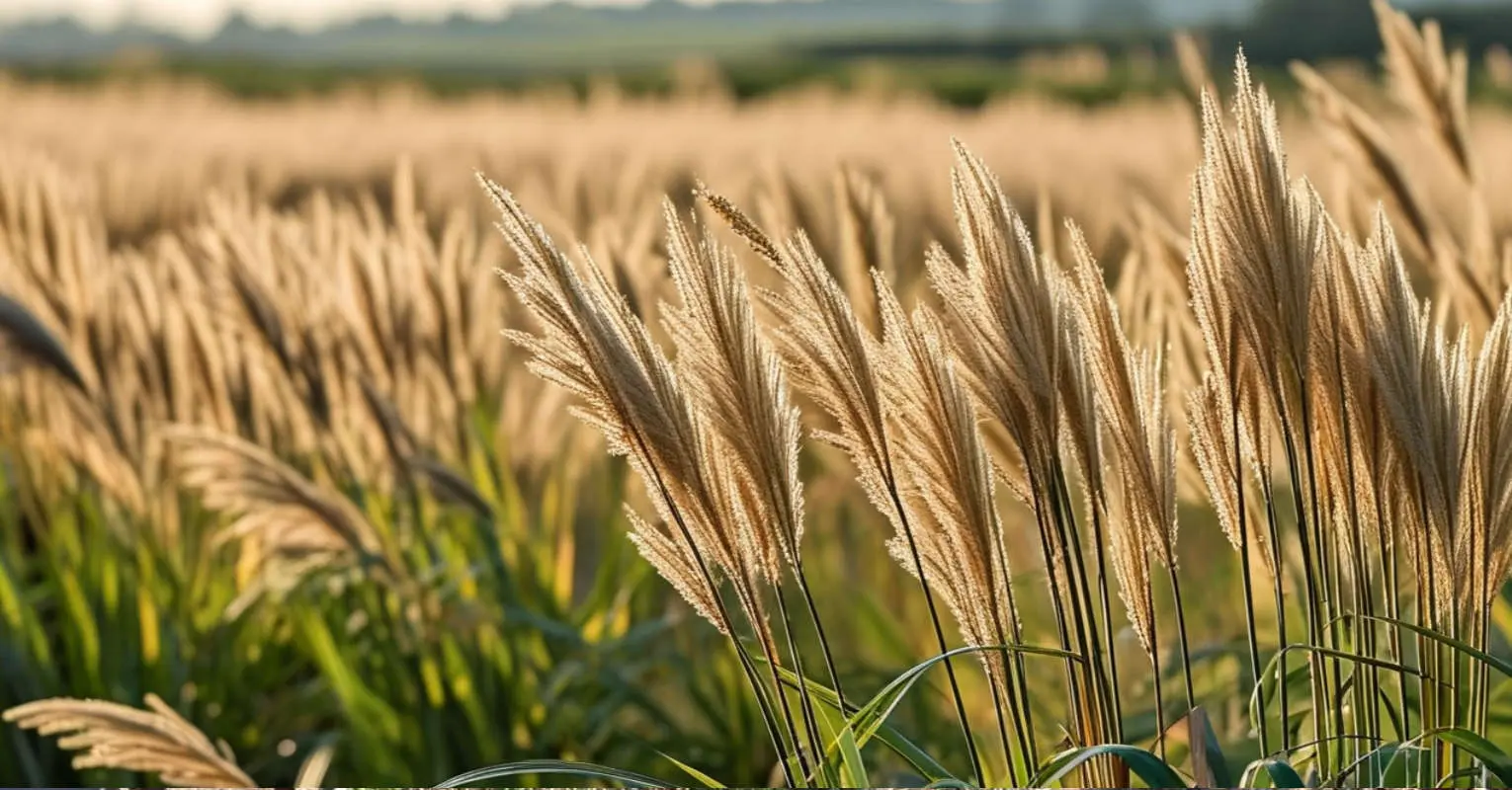 Champs de miscanthus